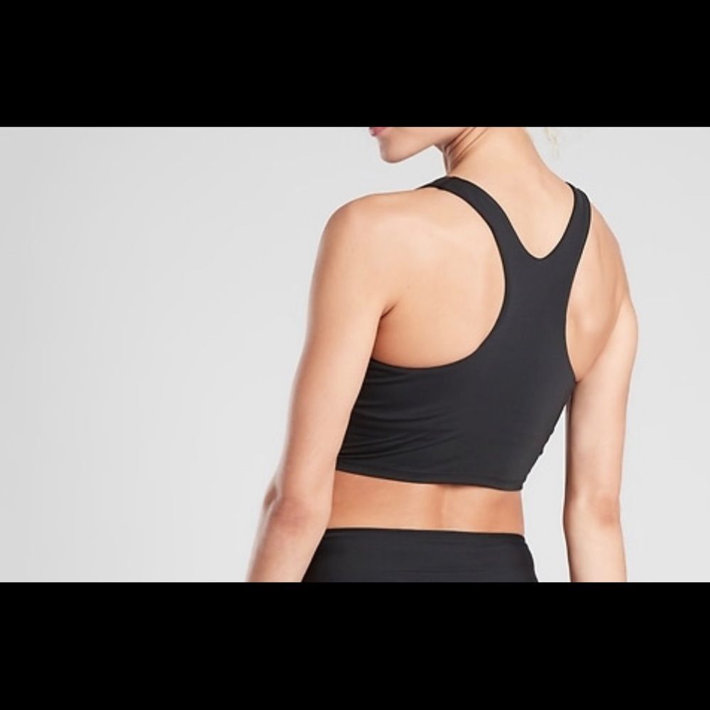 NWT Conscious Crop Bikini Top Medium  A-C Black - Picture 2 of 3